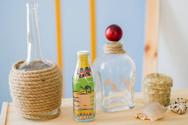 Glass Bottle Technological Decoration and Printing. Glass Bottle